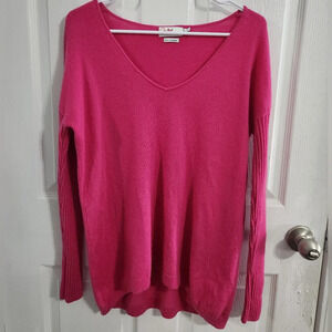 Vinyard vines wool Cashmere vneck sweater link barbiecore soft oversized Small
